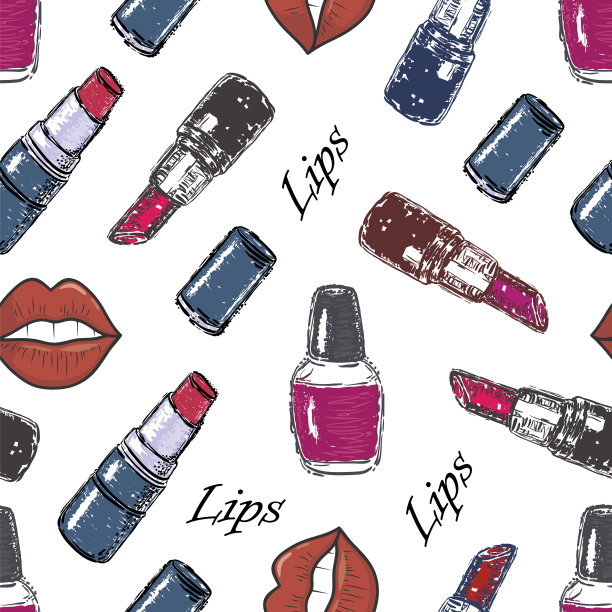 指甲油、口红、嘴唇图片下载