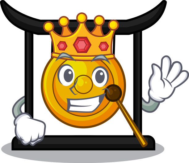 卡通造型的金锣图片下载