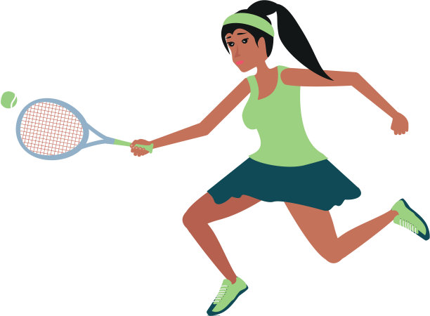 女子网球用球拍打图片下载