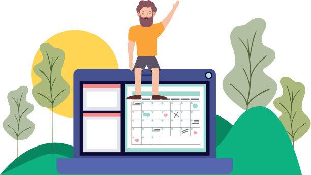 在风景中带着笔记本电脑的人图片下载