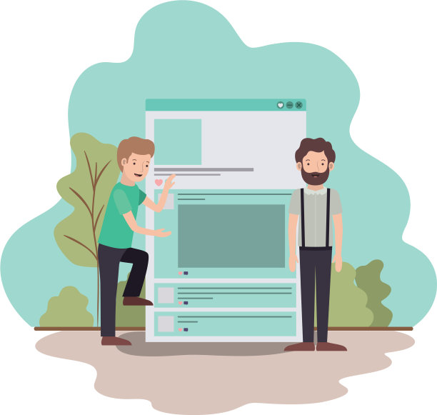 有社交网络背景的男人图片下载