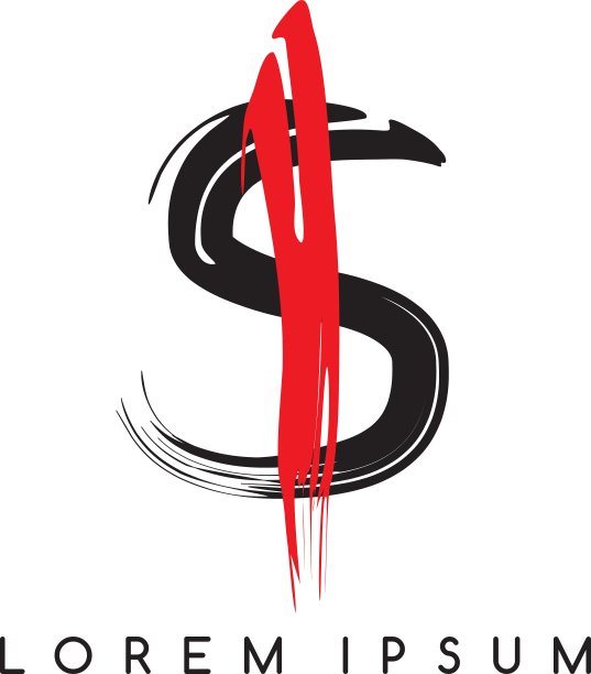 字母标识型彩色标识模板图片下载