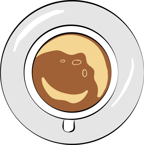 一杯白色背景的咖啡图片下载