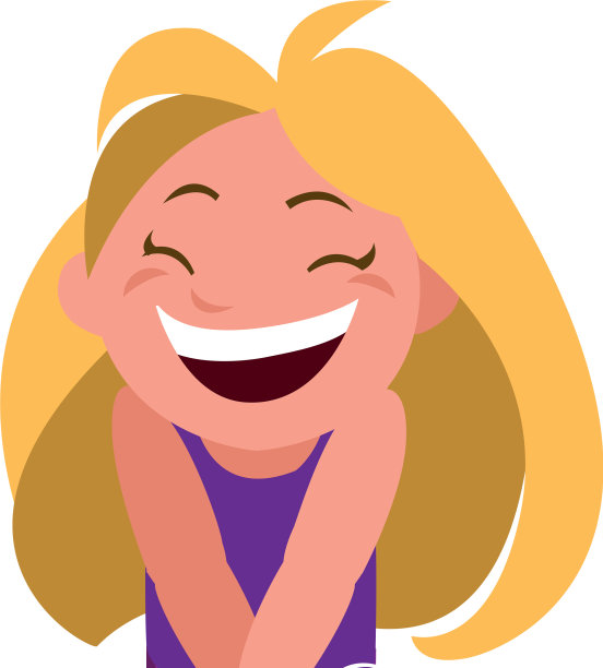 快乐的小女孩角色图片下载