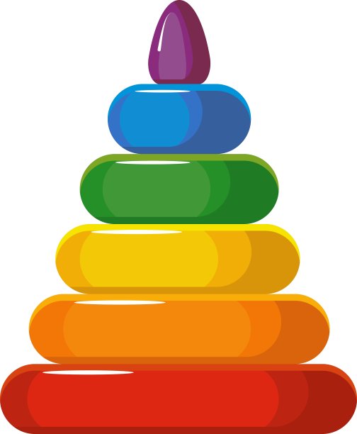 颜色金字塔玩具图片下载