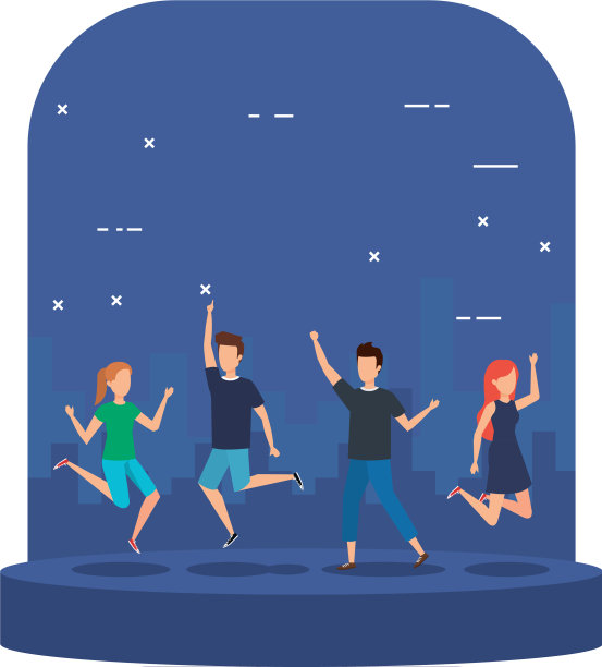 一群年轻人在庆祝图片下载