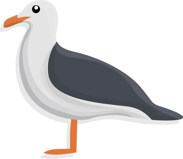 海鸥图标卡通风格图片下载