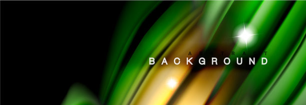 混合颜色波在黑色液体流动形状图片下载