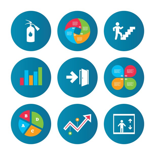 紧急出口图标带箭头标志的门图片下载