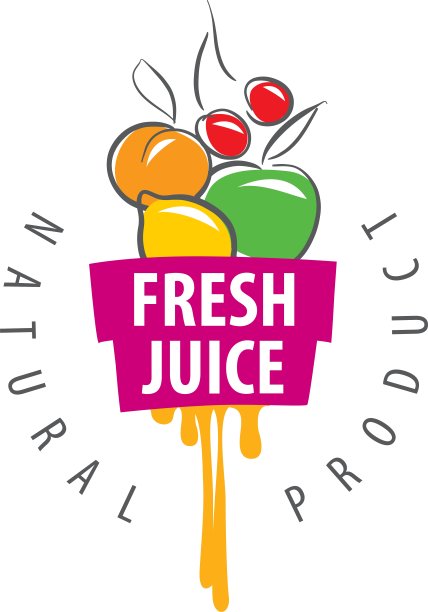 鲜榨果汁标志图片下载