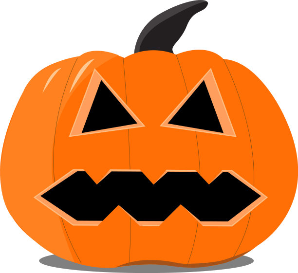 白色背景上的万圣节南瓜图片下载