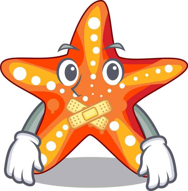 沉默的海底海星吉祥物图片下载