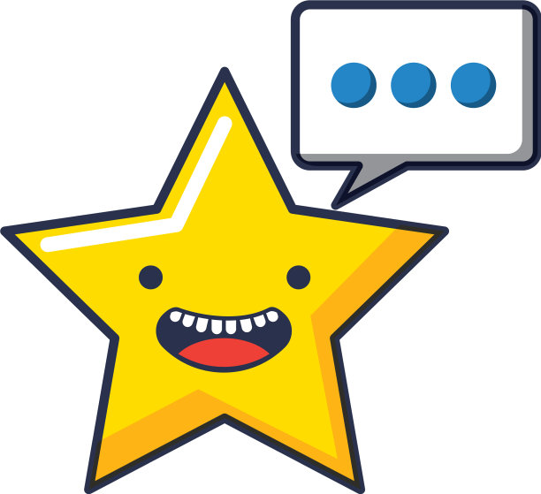 明星与讲话气泡卡哇伊字符图片下载