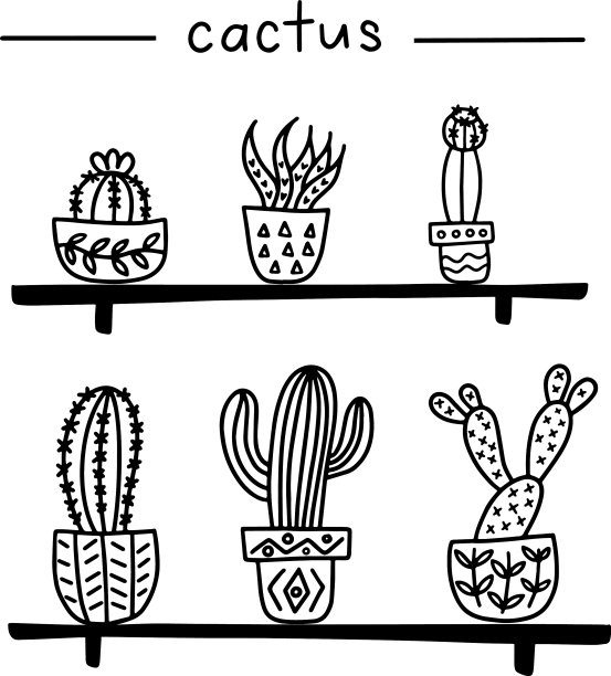 涂鸦仙人掌集图片下载