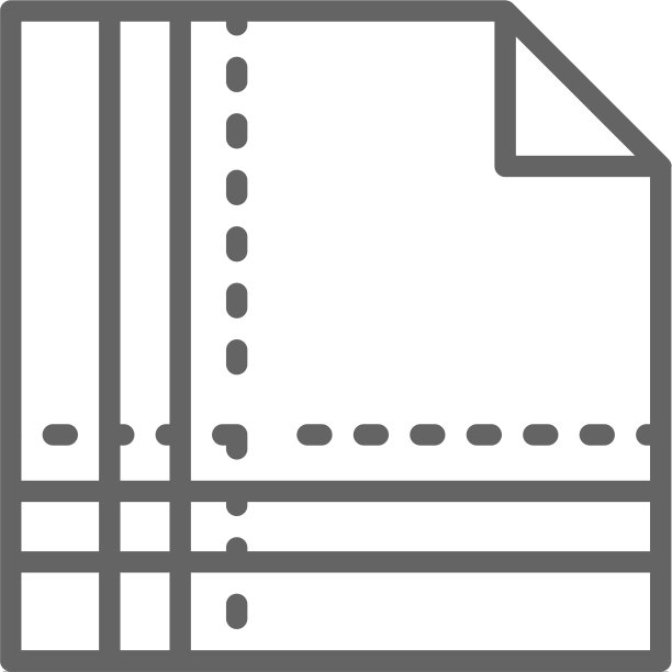折叠成方形的布餐巾线条图标图片下载