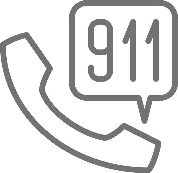 紧急呼叫救援服务线路图标图片下载