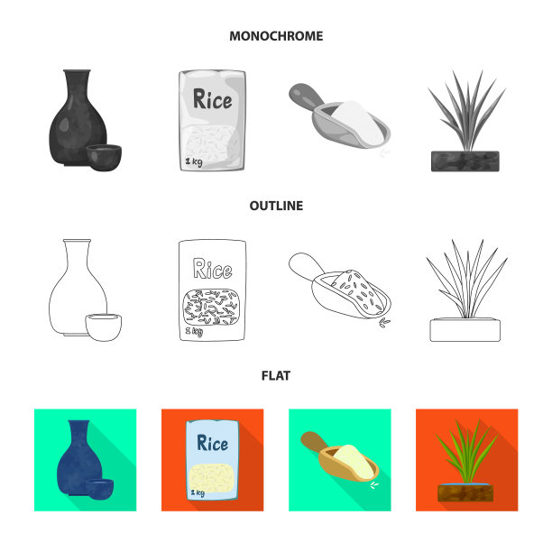 设计作物和生态图标集图片下载