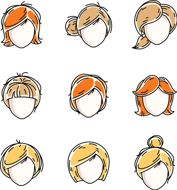 这组女性的头像各不相同图片下载