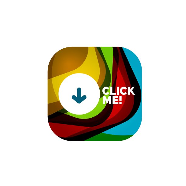 抽象方形按钮模板图片下载