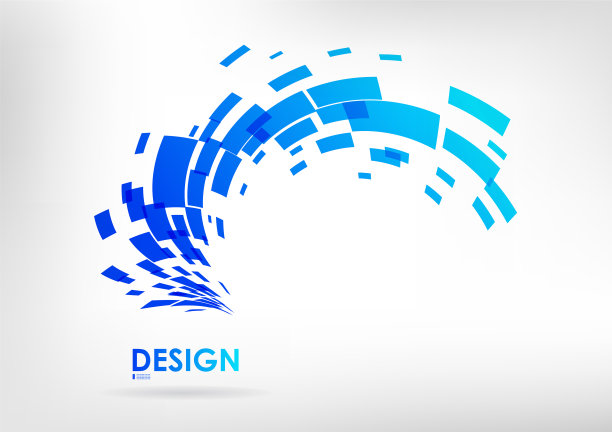 在白色背景上的抽象几何元素图片下载