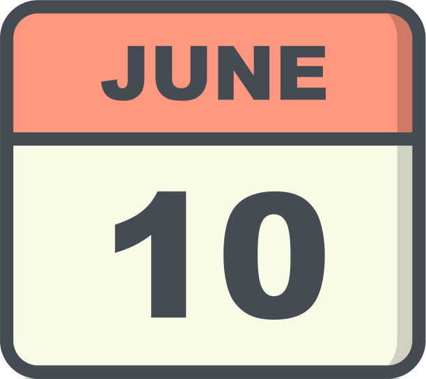 6月10日在单一的一天日历图片下载