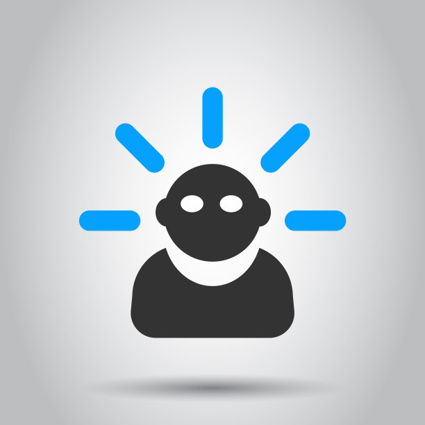 心灵的人图标在平面风格的人类挫折图片下载