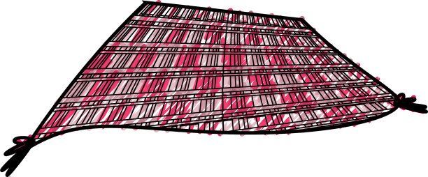 野餐毯子孤立图片下载
