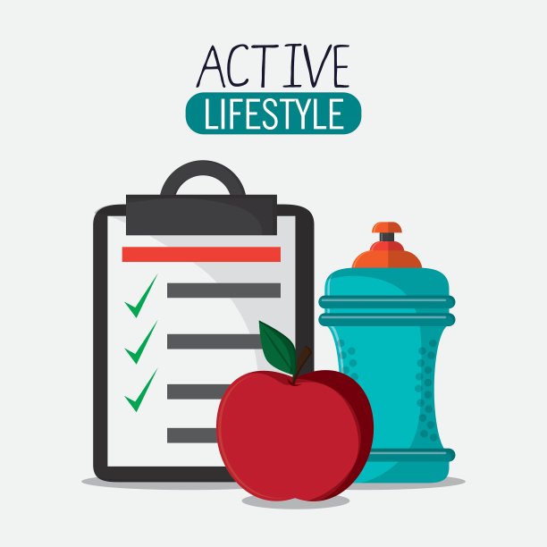 健康生活方式图标集设计图片下载
