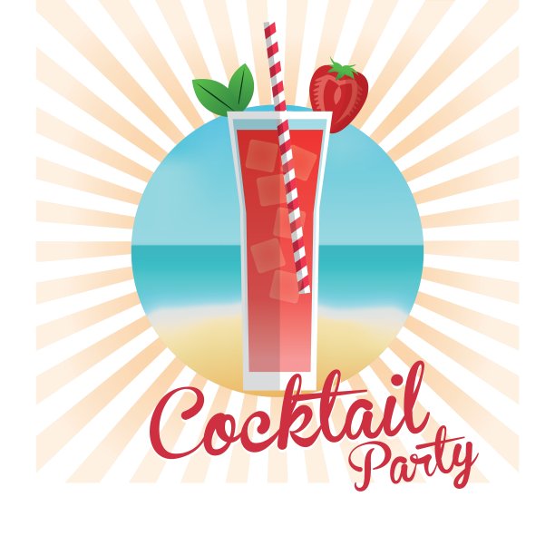 缤纷夏日鸡尾酒设计图片下载