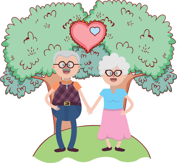 老夫妇卡通图片下载