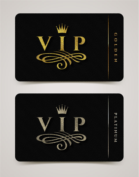 金卡及白金VIP卡模板图片下载