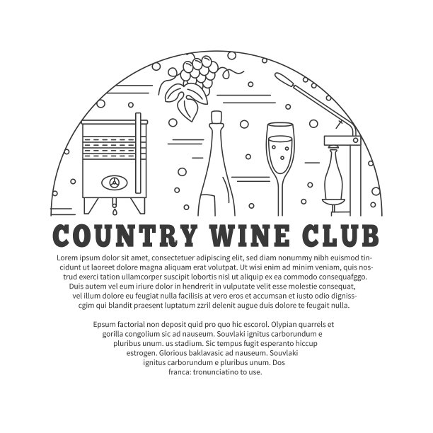 酿酒品酒平面设计概念图片下载