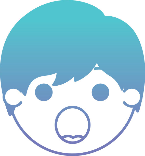 卡通人头惊喜可爱的性格图片下载