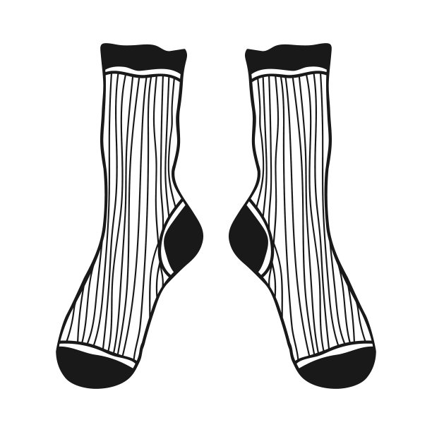 黑色和白色的袜子图片下载