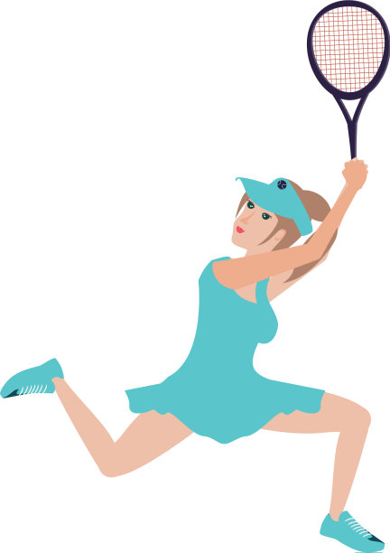 女子网球用球拍打图片下载