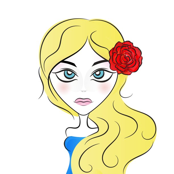 用铅笔画一个美丽的女人图片下载