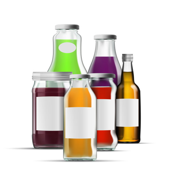 新鲜有机果汁玻璃罐装瓶图片下载