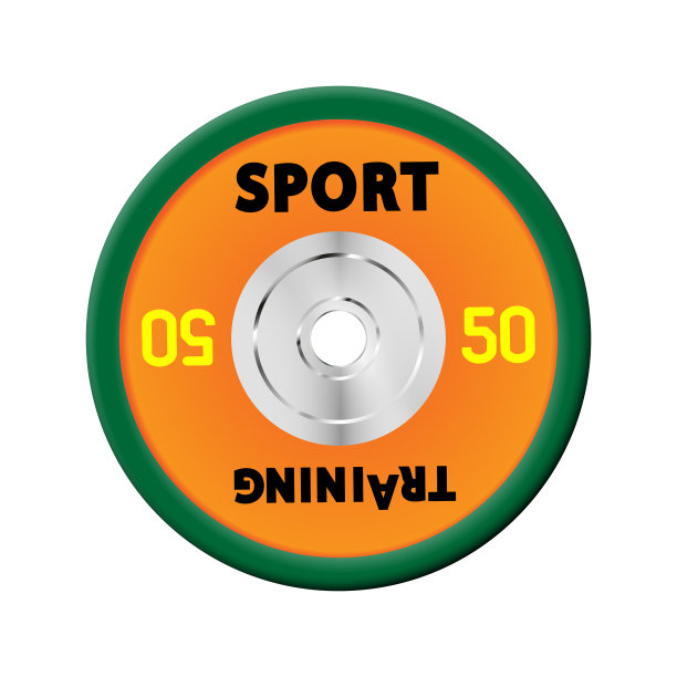 稠密的橙色重量板，重量为50图片下载