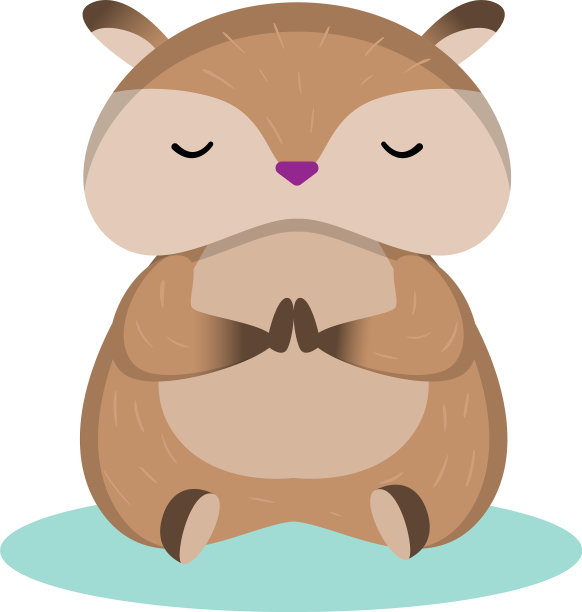 可爱的小仓鼠独自在白色上沉思图片下载