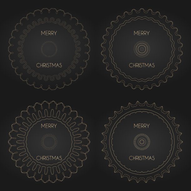 金色装饰框架设置与标志图片下载