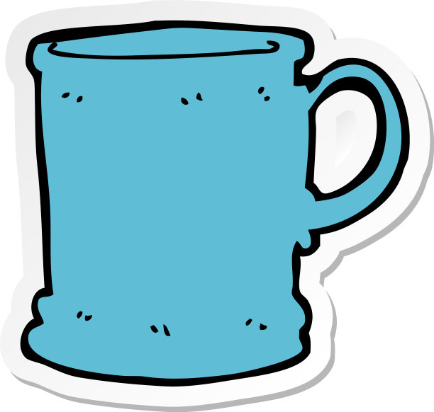 卡通马克杯贴纸图片下载