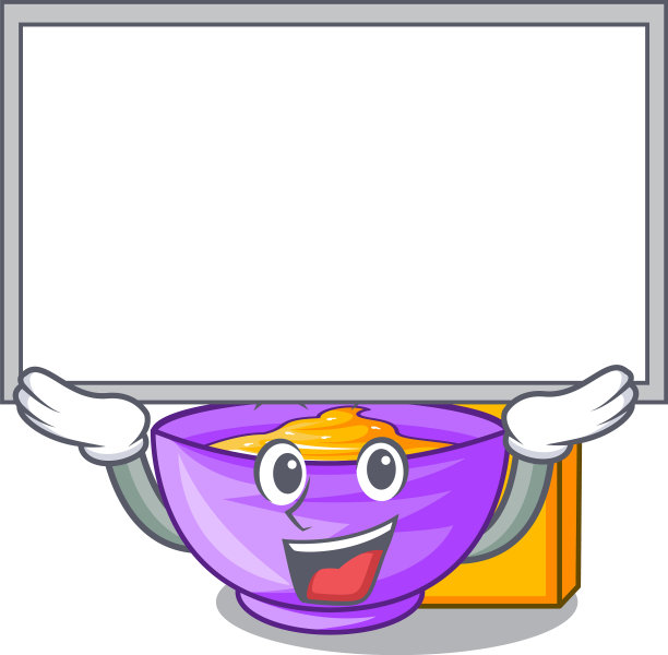 装在卡通碗里的麦片盒图片下载