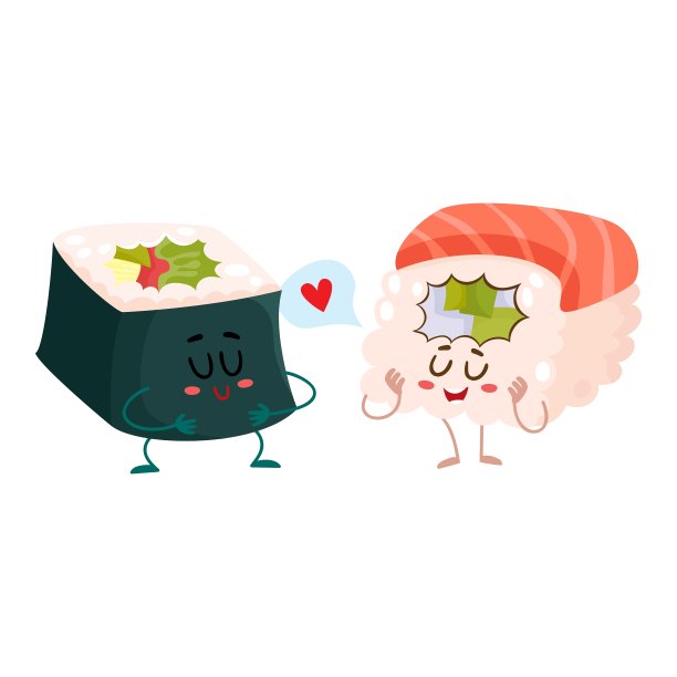 日本鲑鱼金枪鱼寿司和海苔卷图片下载