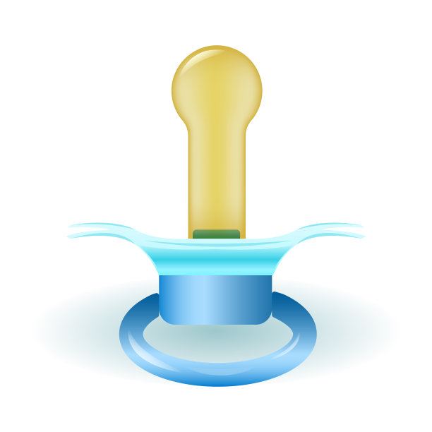 真实的婴儿乳头上的白色背景图片下载