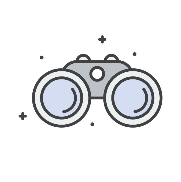 双筒线图标的图形和网页设计图片下载