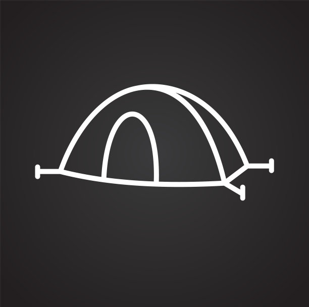帐篷线图标为图形和网页设计现代图片下载