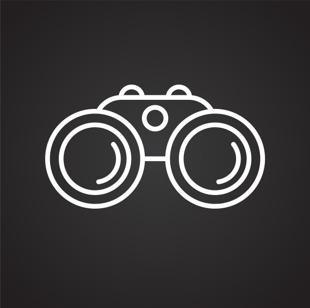 双筒线图标的图形和网页设计图片下载