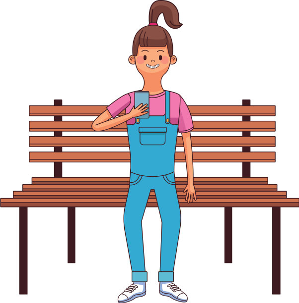 年轻女子卡通图片下载