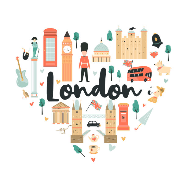 带有大本钟的伦敦抽象设计图片下载