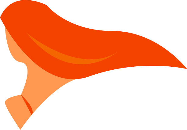 橘色头发吹过或染过图片下载